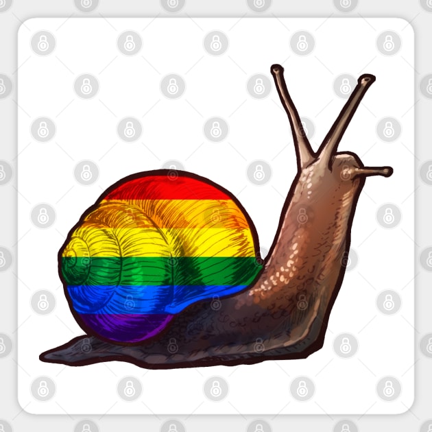 Pride Snail Magnet by Merdet